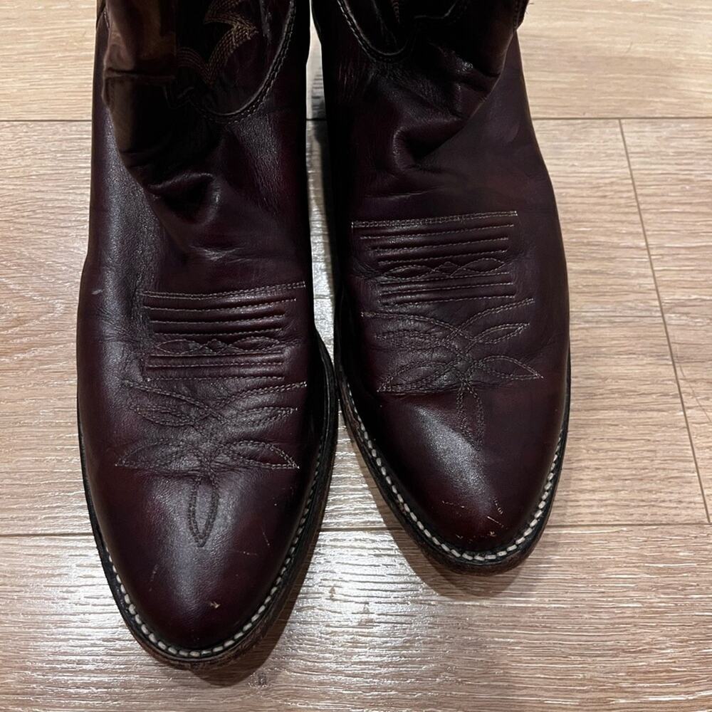 Justin 1564 Men's Classic Western Boot with Dark Brown Marbled Deerlite Cowhide - Picture 5 of 8